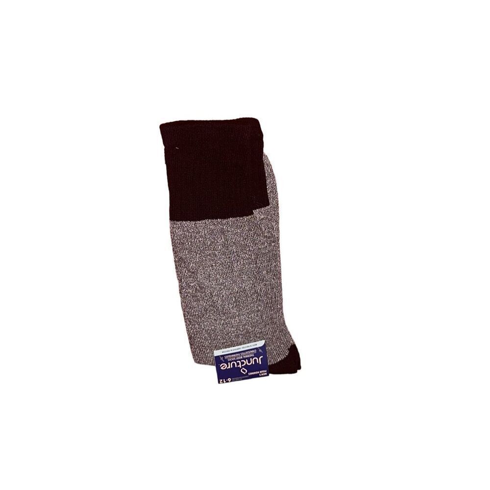 NEW WITH TAGS Juncture Gray And Black Mens Thermal Boot Socks 6-12 New